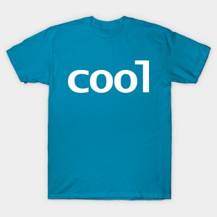 Cool Minimal Typography White Text T-Shirt